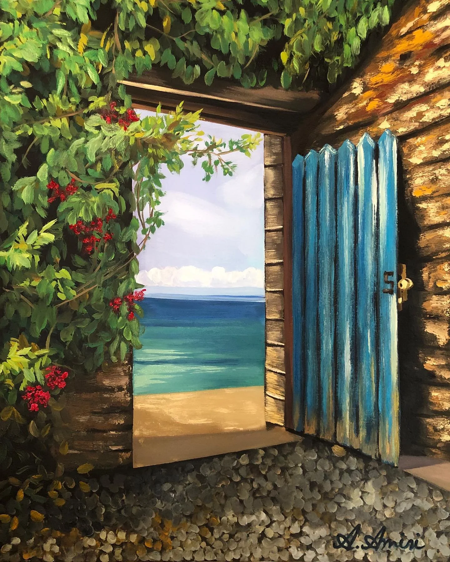 Door to The Sea, 2020, Oil paint on canvas
