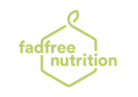 Logo for Tadfree Nutrition with a green hanger and leaf design.