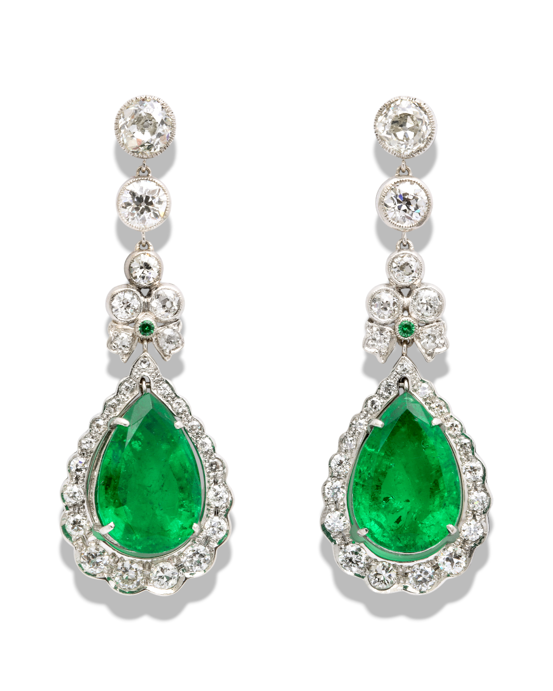 Colombian Emerald & Diamond Earrings