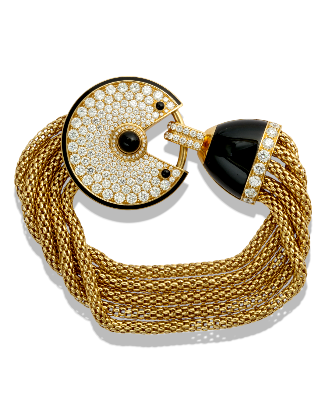 Amulette de Cartier 18KYG Onyx & Diamond Bracelet