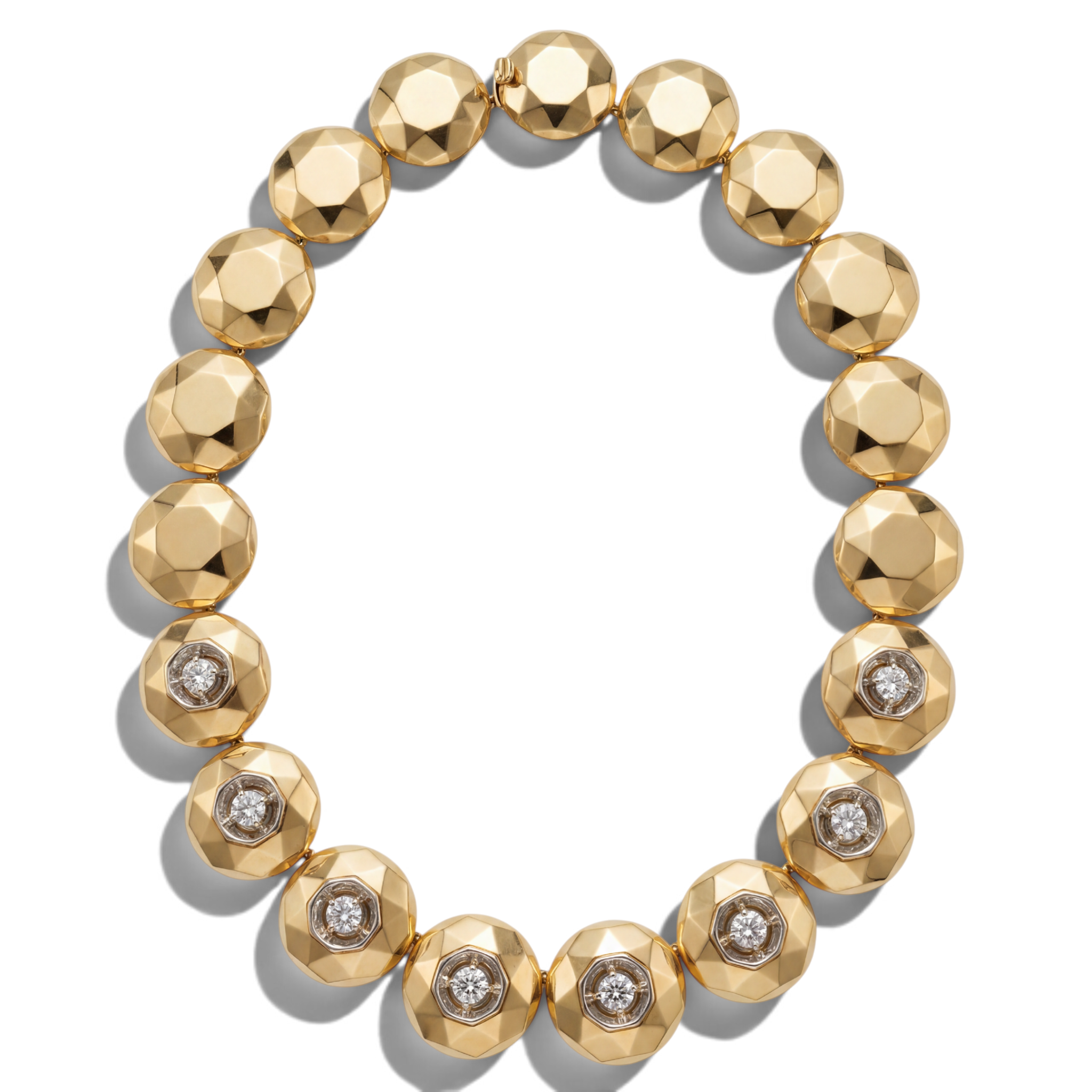18K White and Yellow Gold & Diamond Necklace