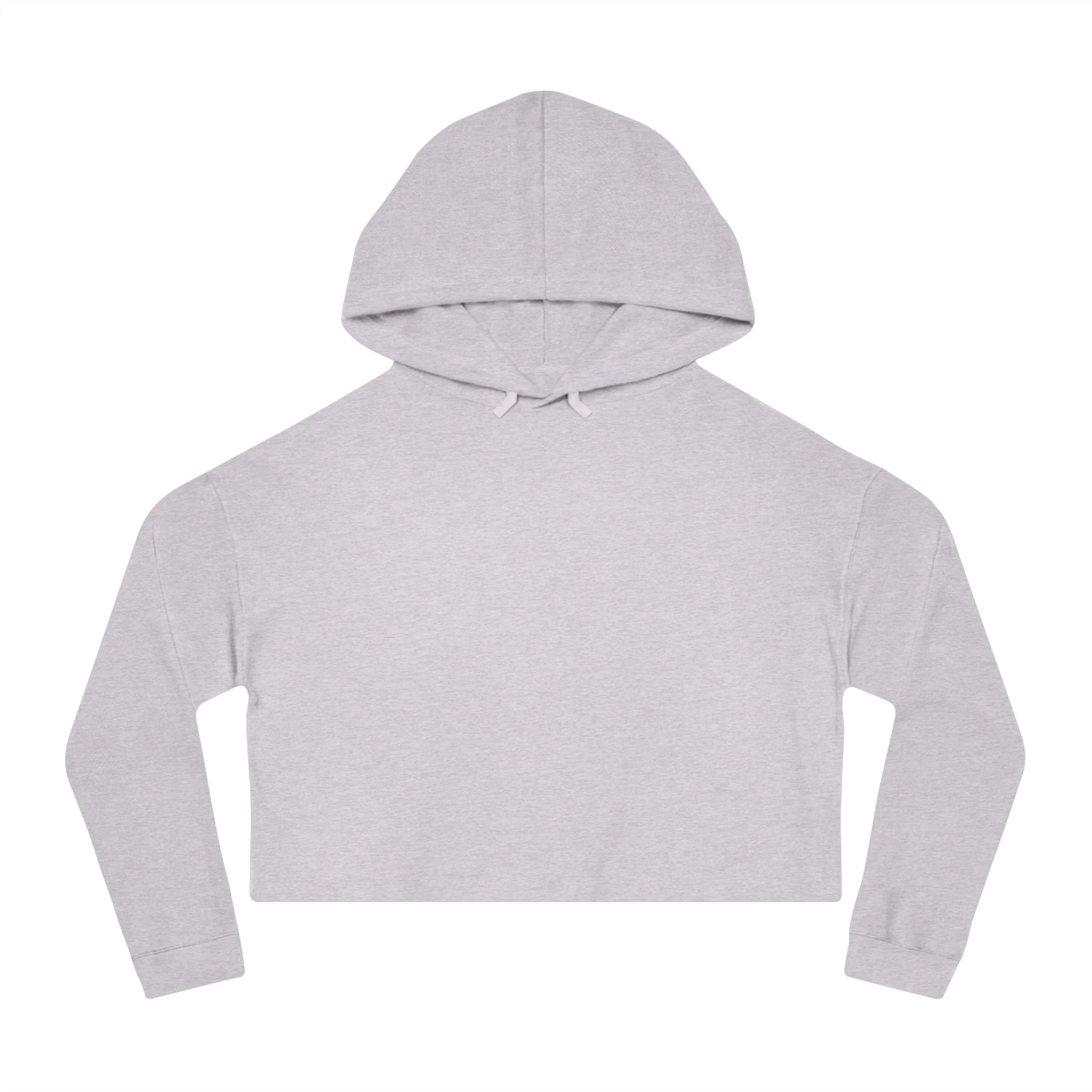 Cropped Hoodie — Minimalist White Bee Graphic