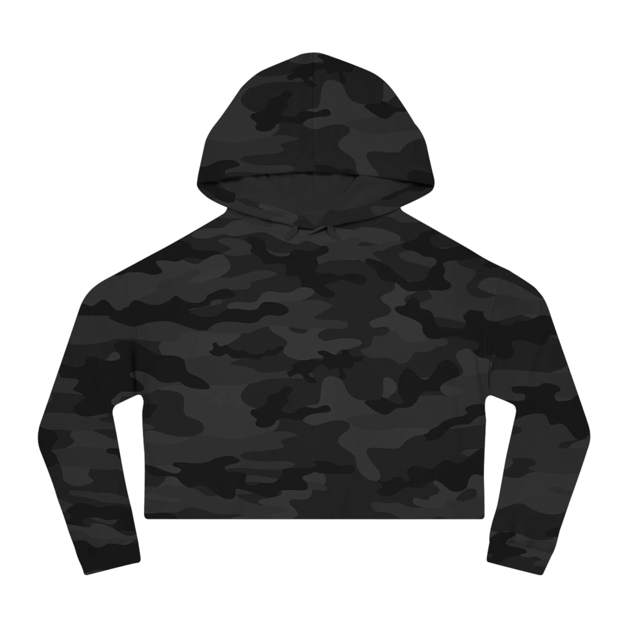 Cropped Hoodie — Minimalist White Bee Graphic