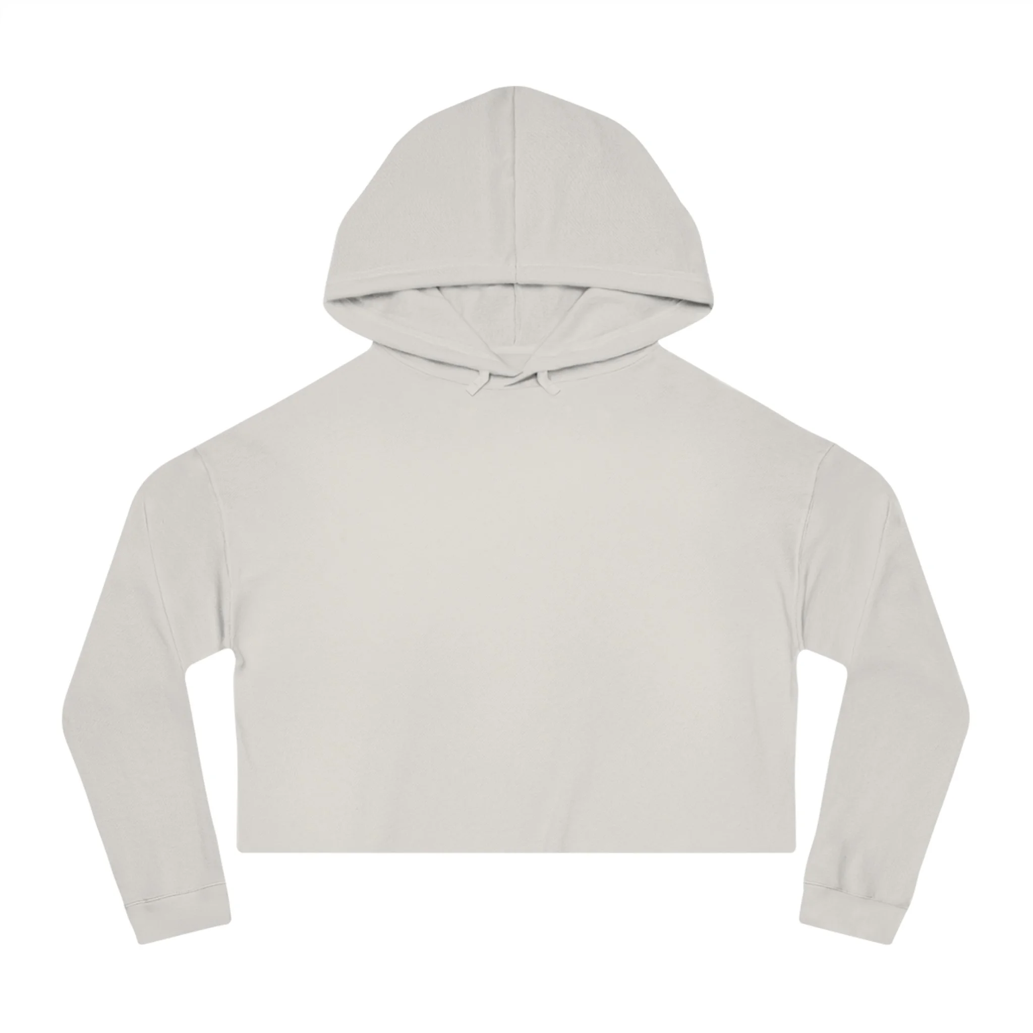 Cropped Hoodie — Minimalist White Bee Graphic