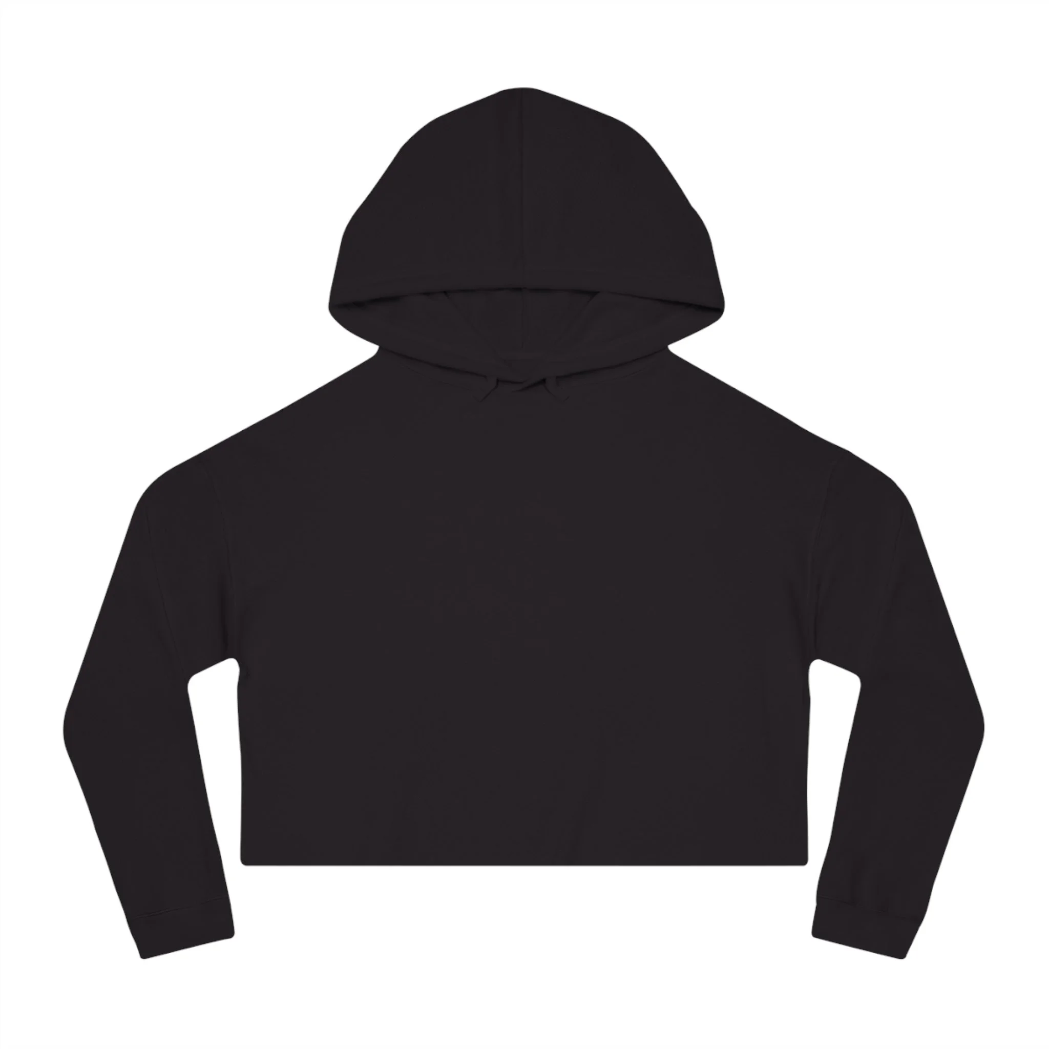 Cropped Hoodie — Minimalist White Bee Graphic