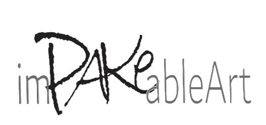 The words 'imPAKableArt' written in stylized black font with varying sizes and orientations.