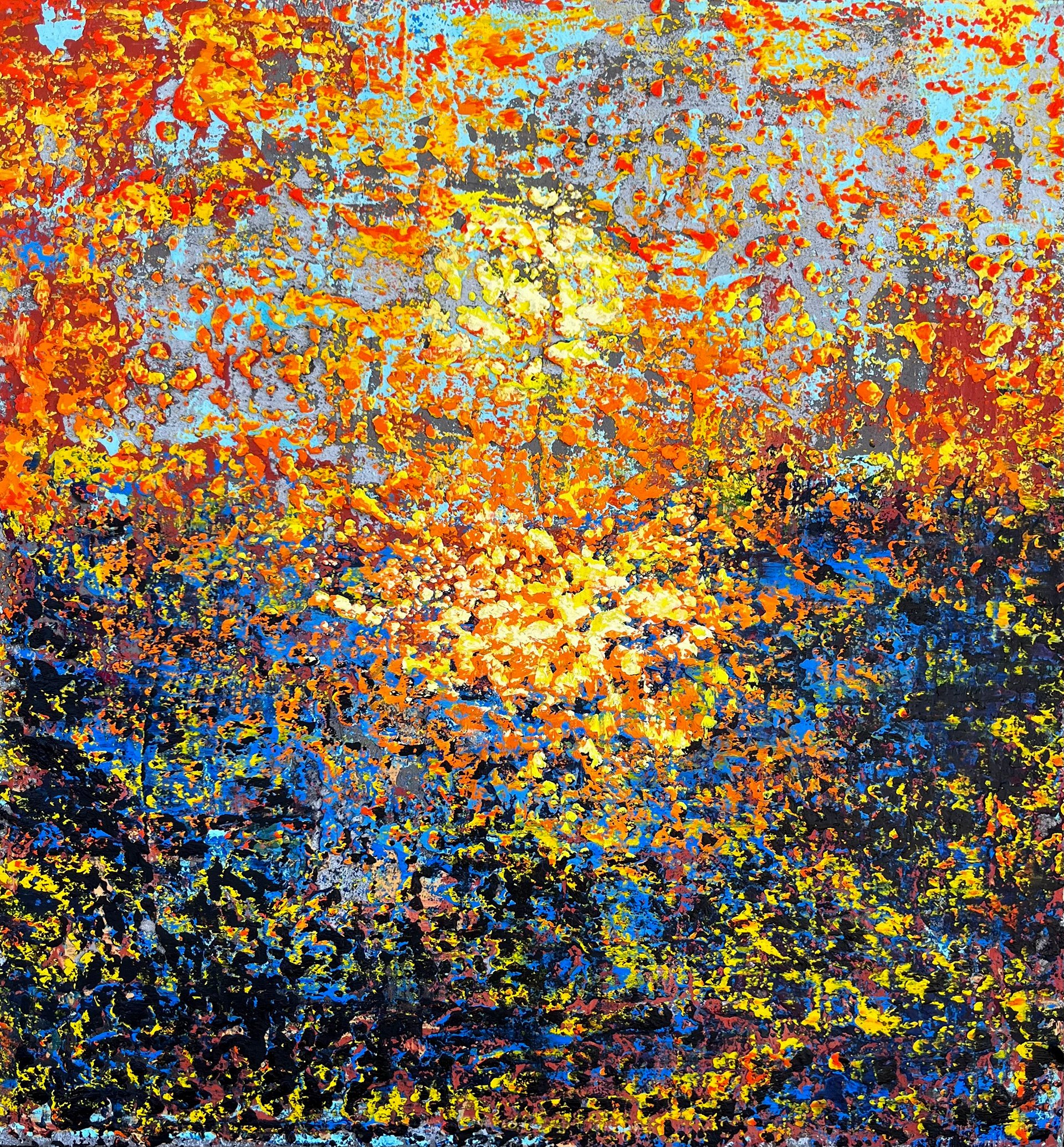 Liquid Sunshine	 - 2023	"Lime Plaster, Oil
paint and cold wax"	30x32