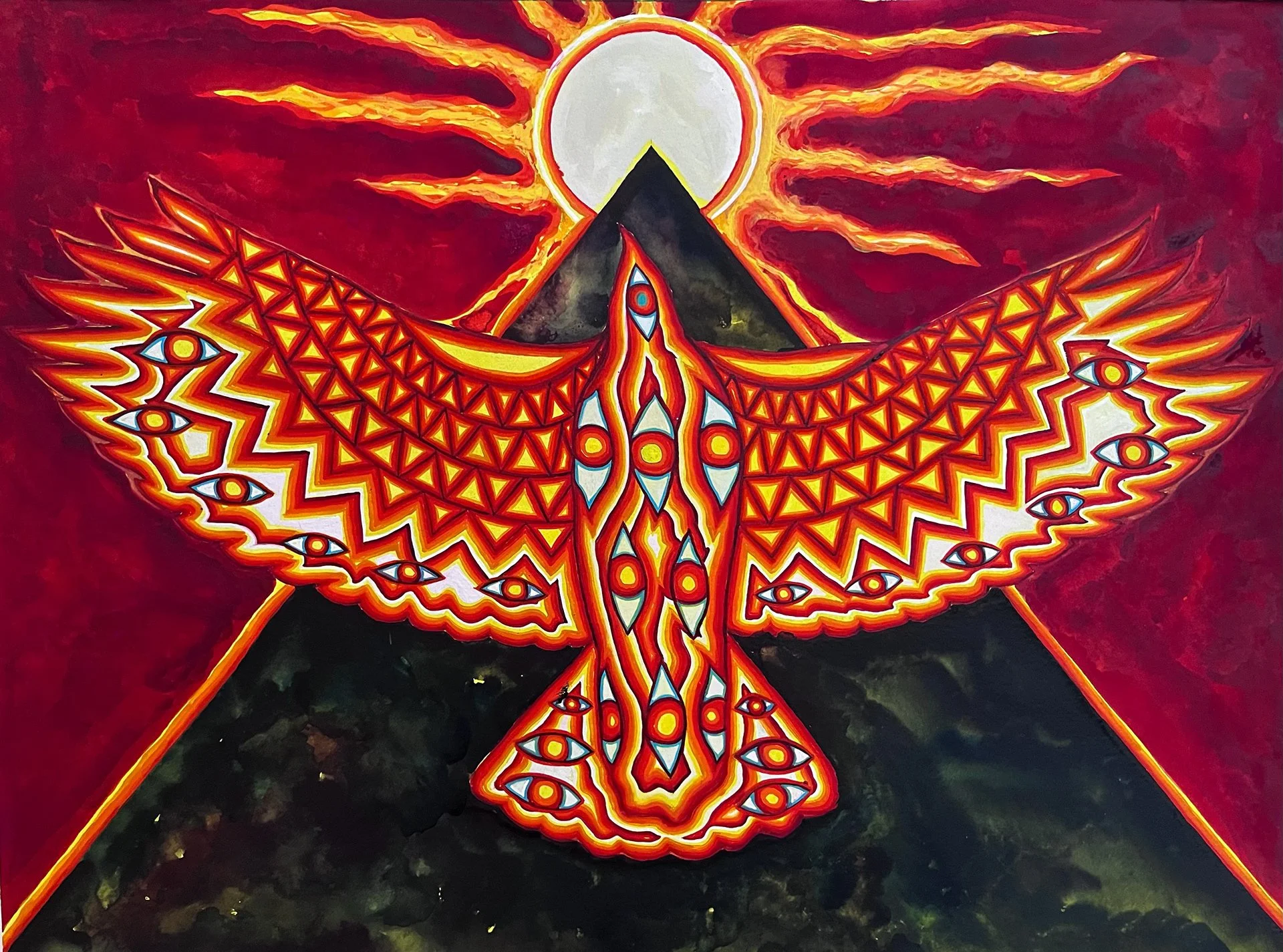 Eyes in the Sky - 2023   watercolor   22x30