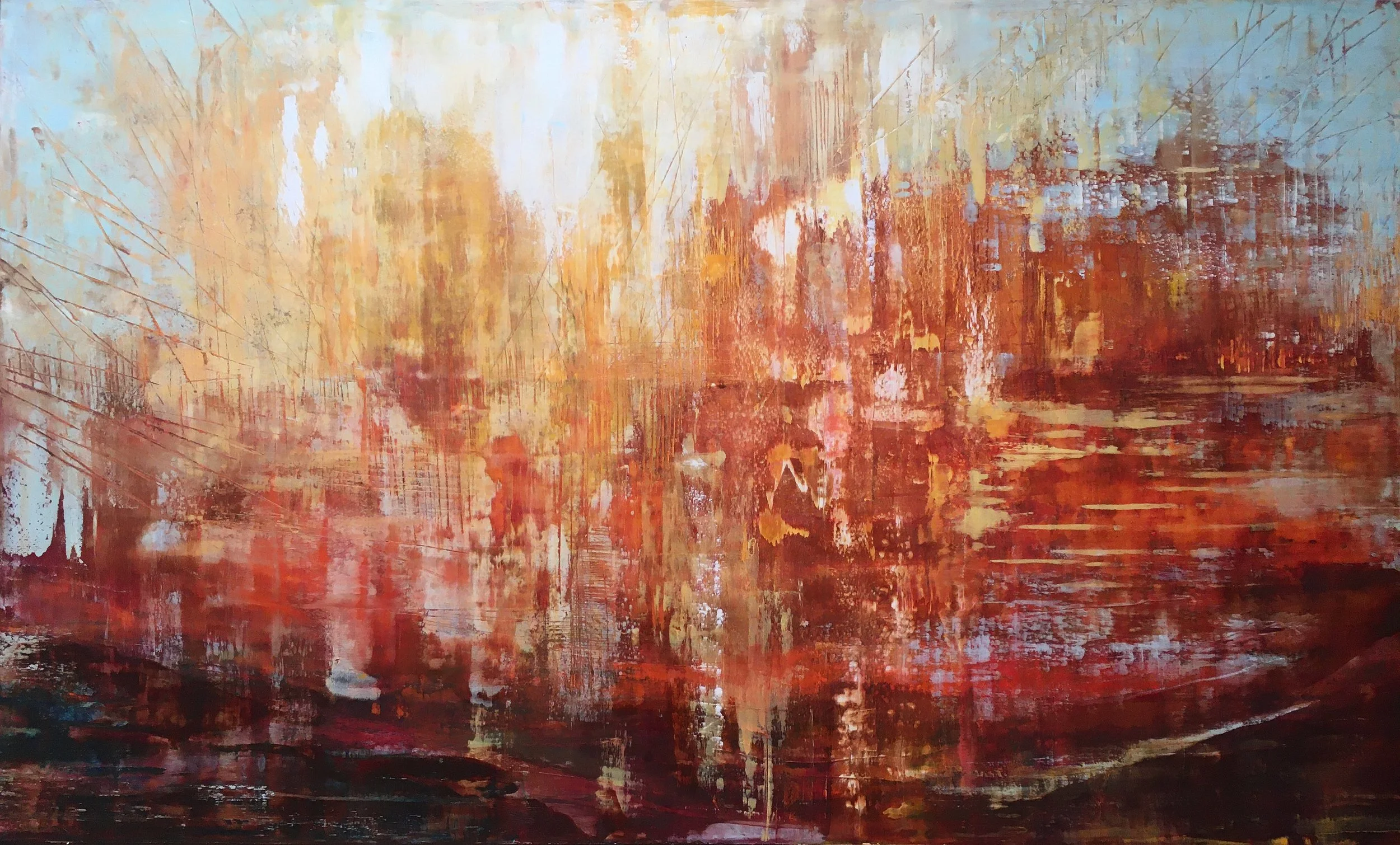 Adrift in Light - 2020    Oil on canvas	36x60	Sold