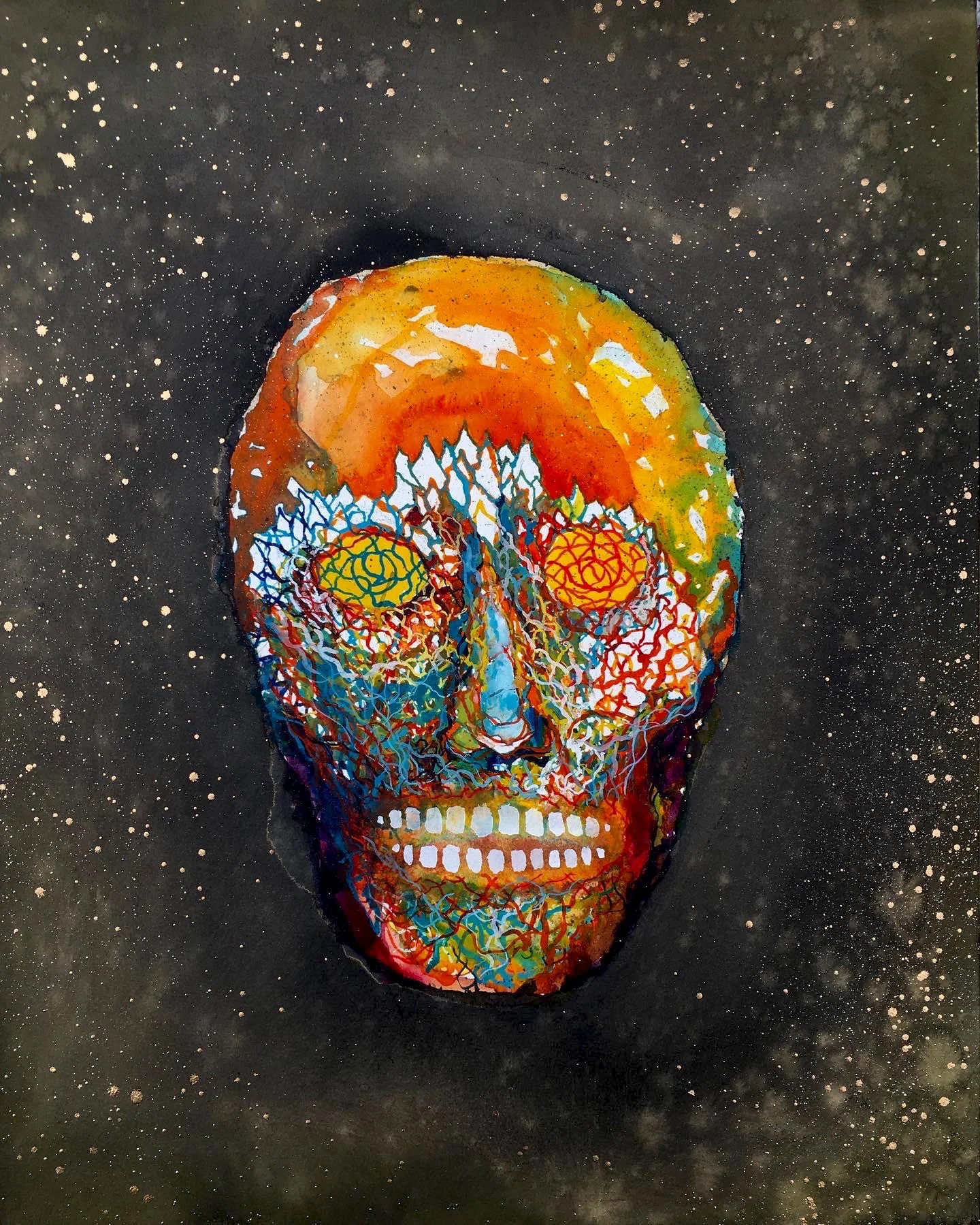 Cosmonaut 1 - 2023 - Watercolor   16x20 