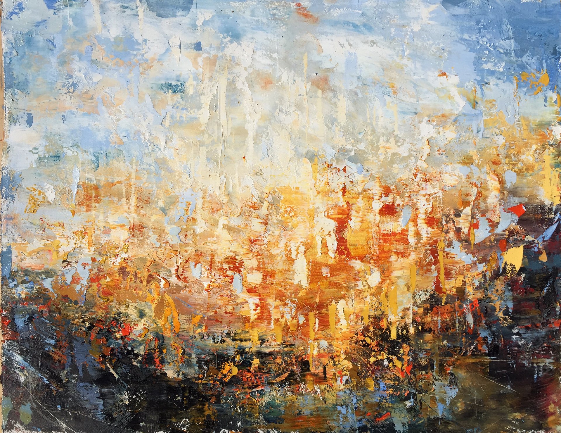 It all Rises - 2016    Oil on Paper	21x26	