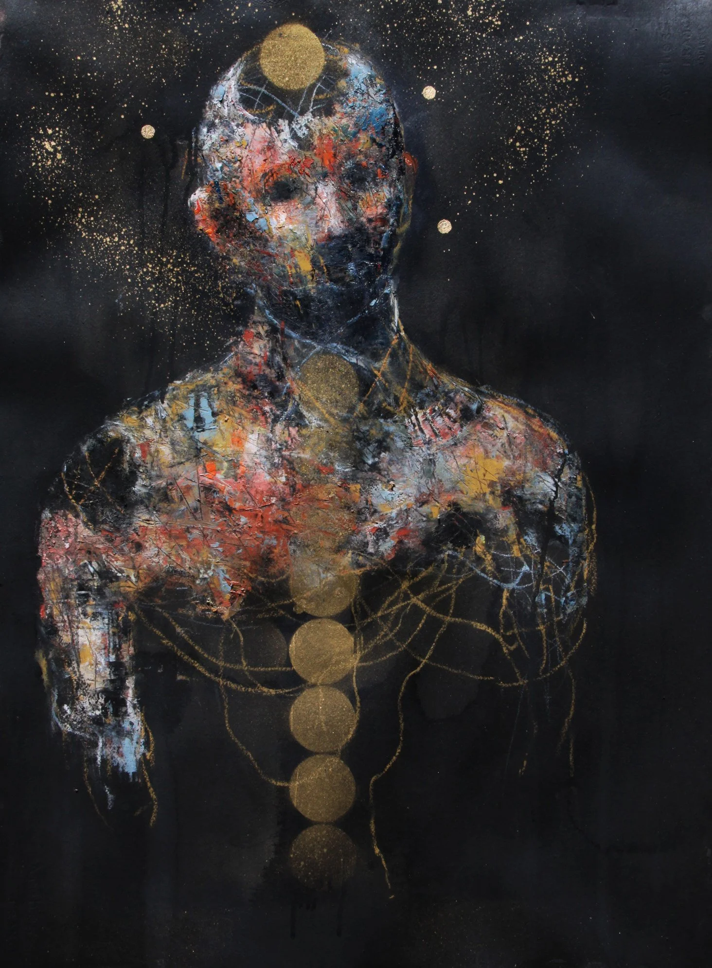 Unwoven #4 - 2015.  22x30. Mixed Media on Paper