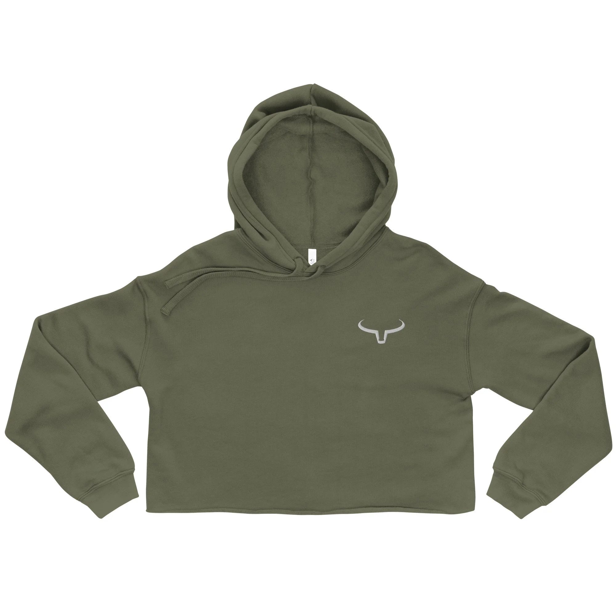 Women's Crop Hoodie - SteelHorn Clothing Logo