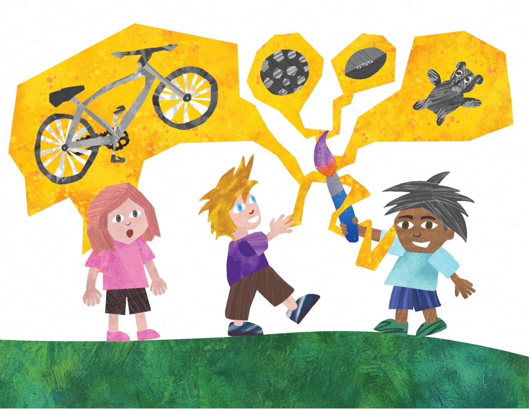 The brush sparkled in their hands.
They almost heard it whisper,
“With this brush, you can change how things look!”