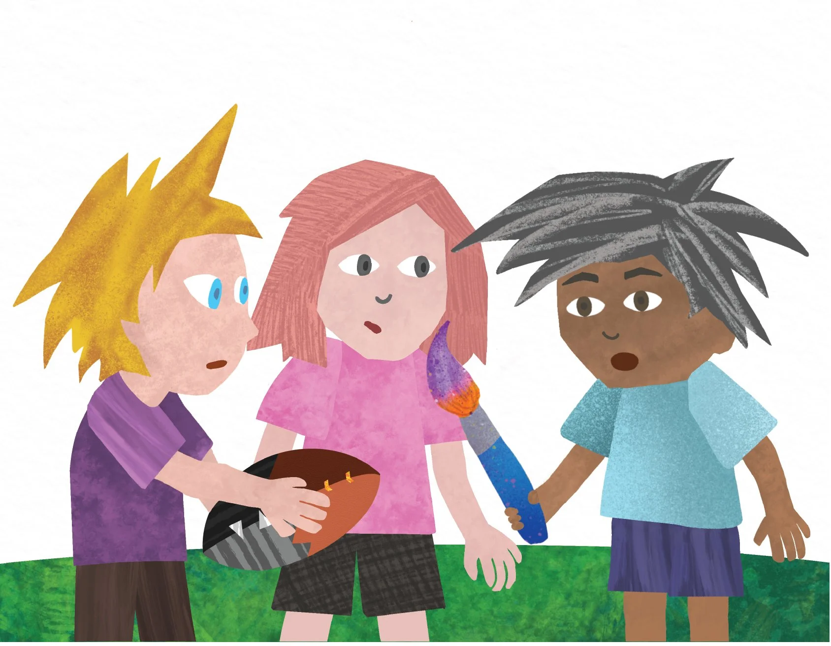 “Maybe the brush needs help,” one friend said.
“Maybe it needs YOUR imagination!”