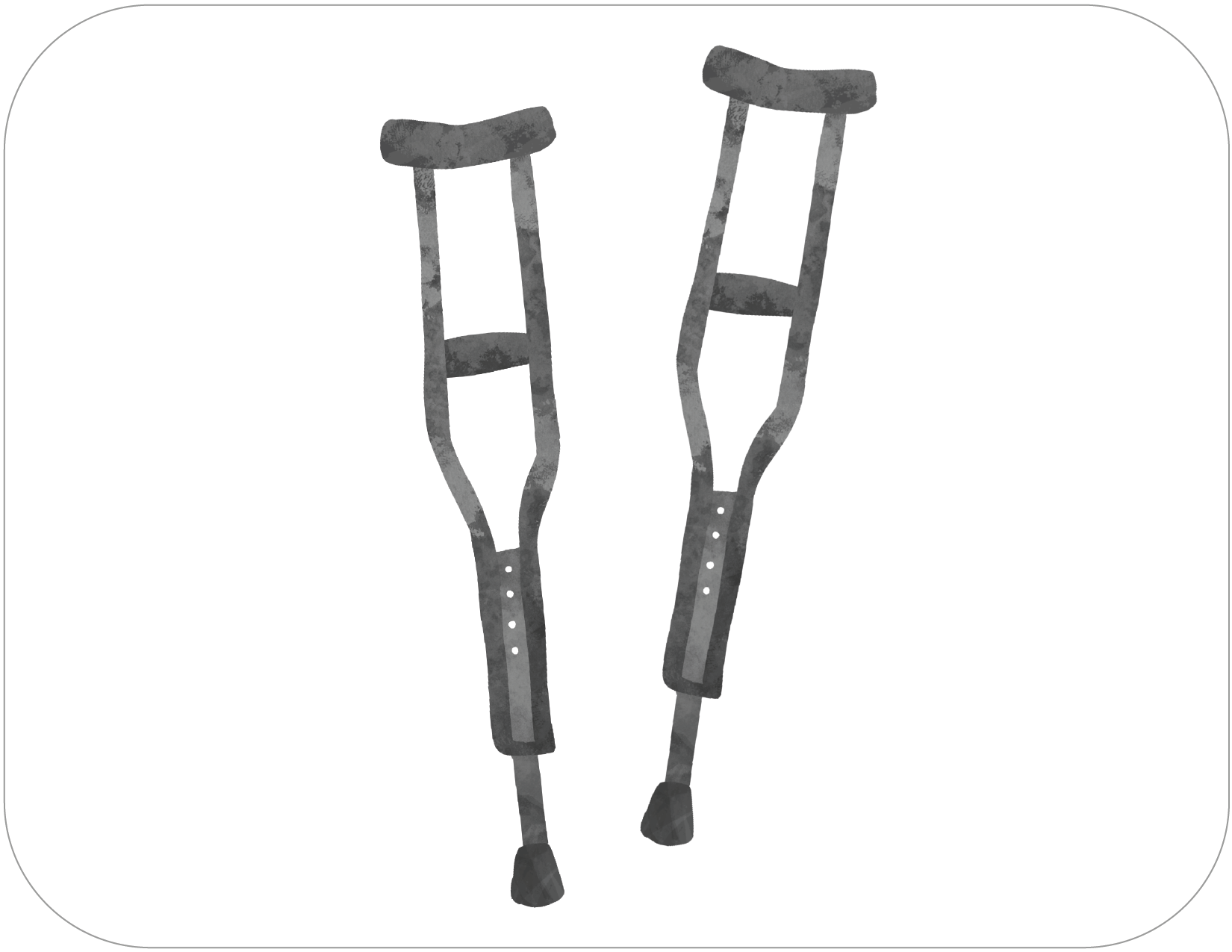 Crutches (Grayscale)