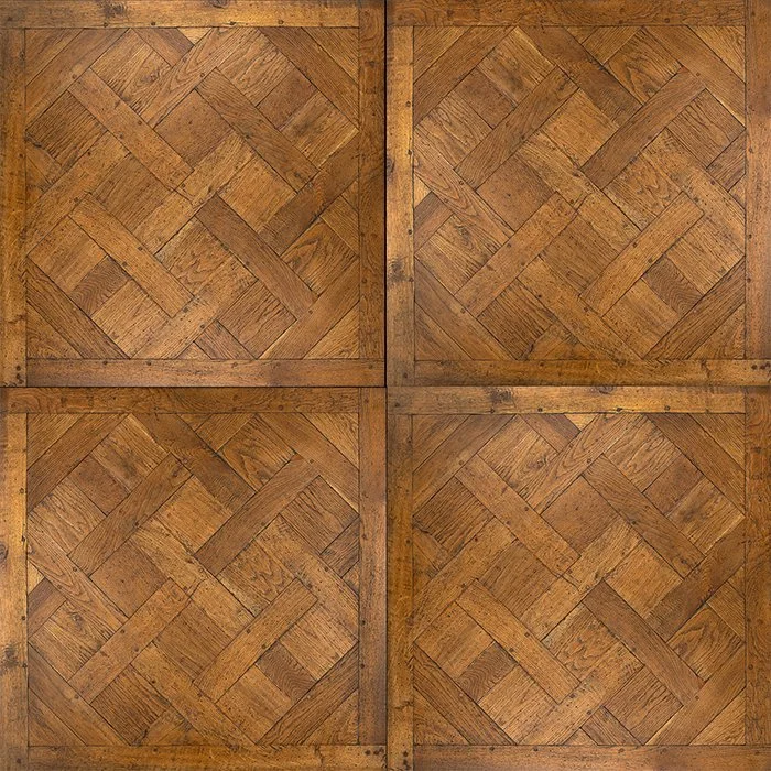 suelos parquet de madera. con patrón de enrejado en secciones cuadradas.