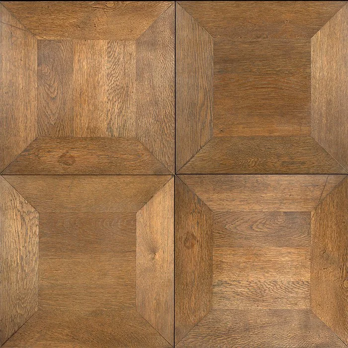 Cuatro cuadros de madera formando una caja tridimensional