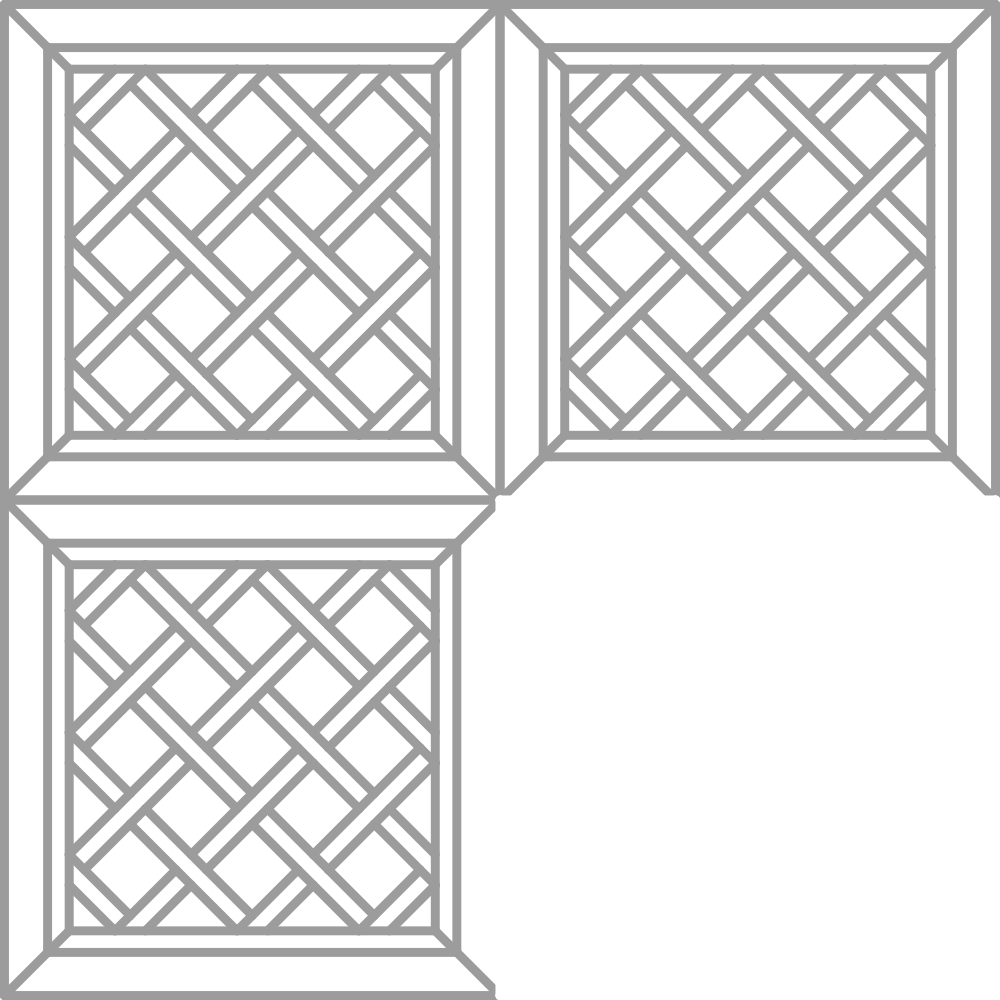 Dibujo de paneles de parquet de Versalles.