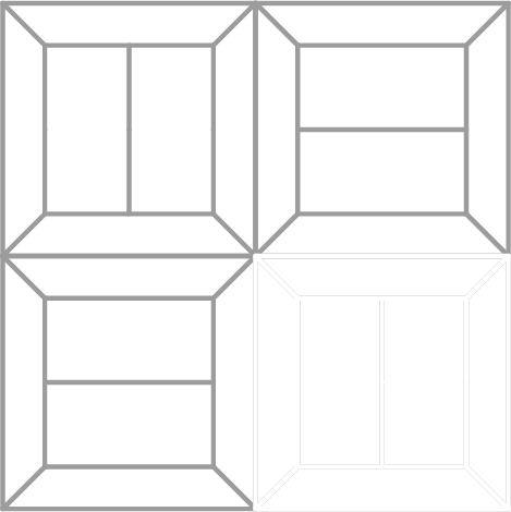 Dibujo de paneles de parquet de Versalles.