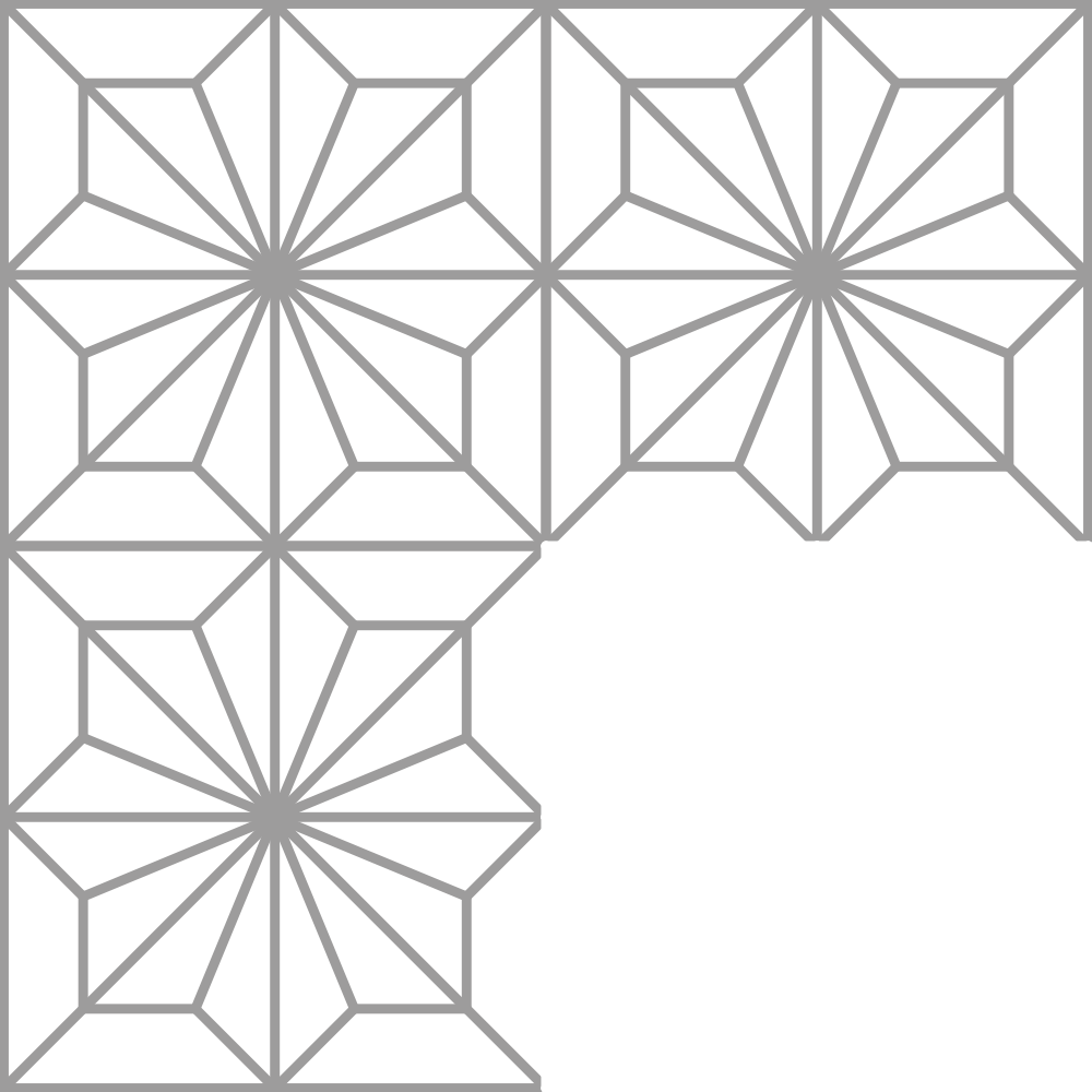 Dibujo de paneles de parquet de Versalles.