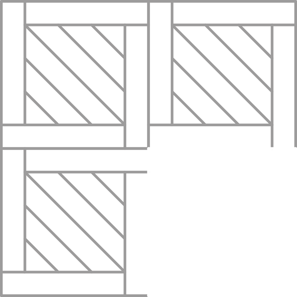 Dibujo de paneles de parquet de Versalles.