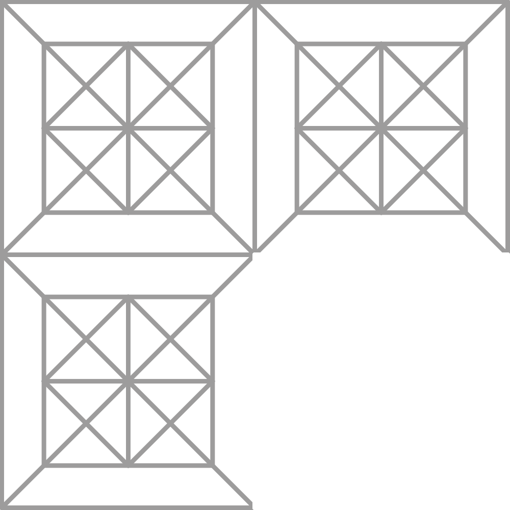 Dibujo de paneles de parquet de Versalles.