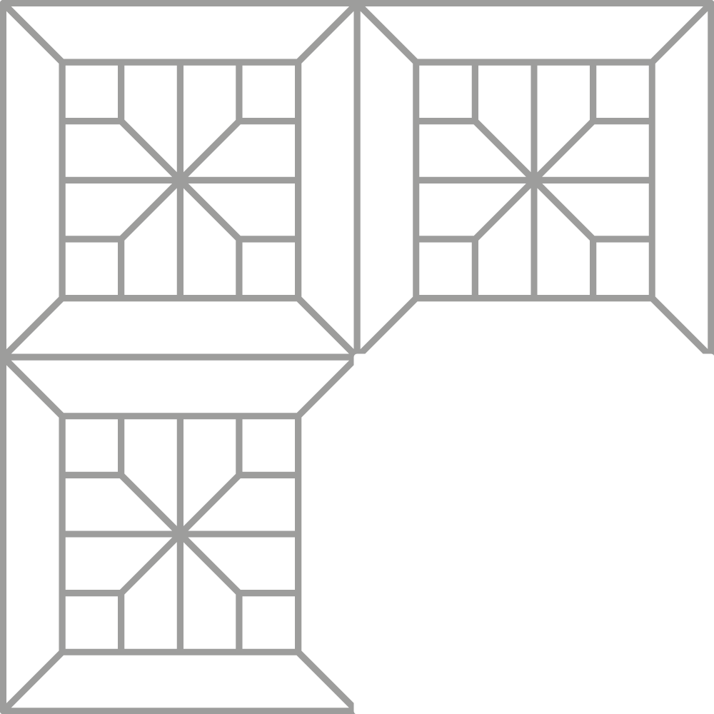 Dibujo de paneles de parquet de Versalles.