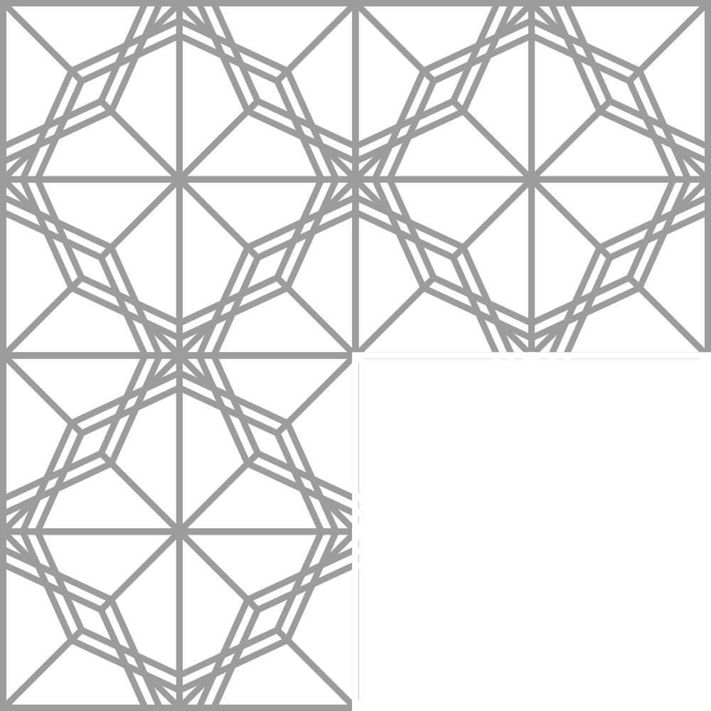 Dibujo de paneles de parquet de Versalles.