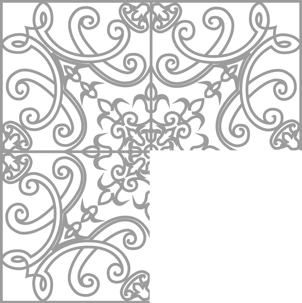 Dibujo de paneles de parquet de Versalles.