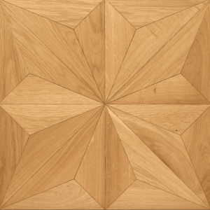 Tablero de versalles en madera de roble. Imagen de un patrón de parquet de madera con diseño geométrico en tonos beige y marrón.