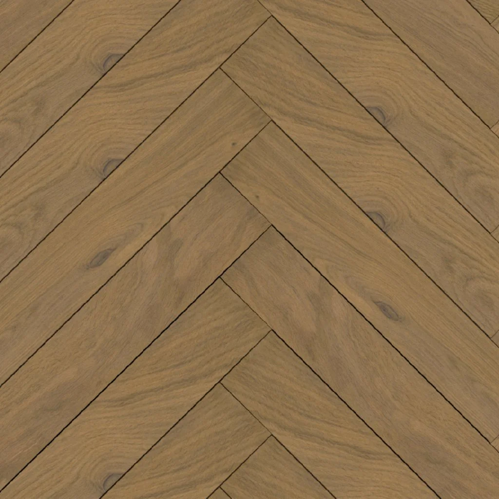 Suelo de madera en patrón de espiga