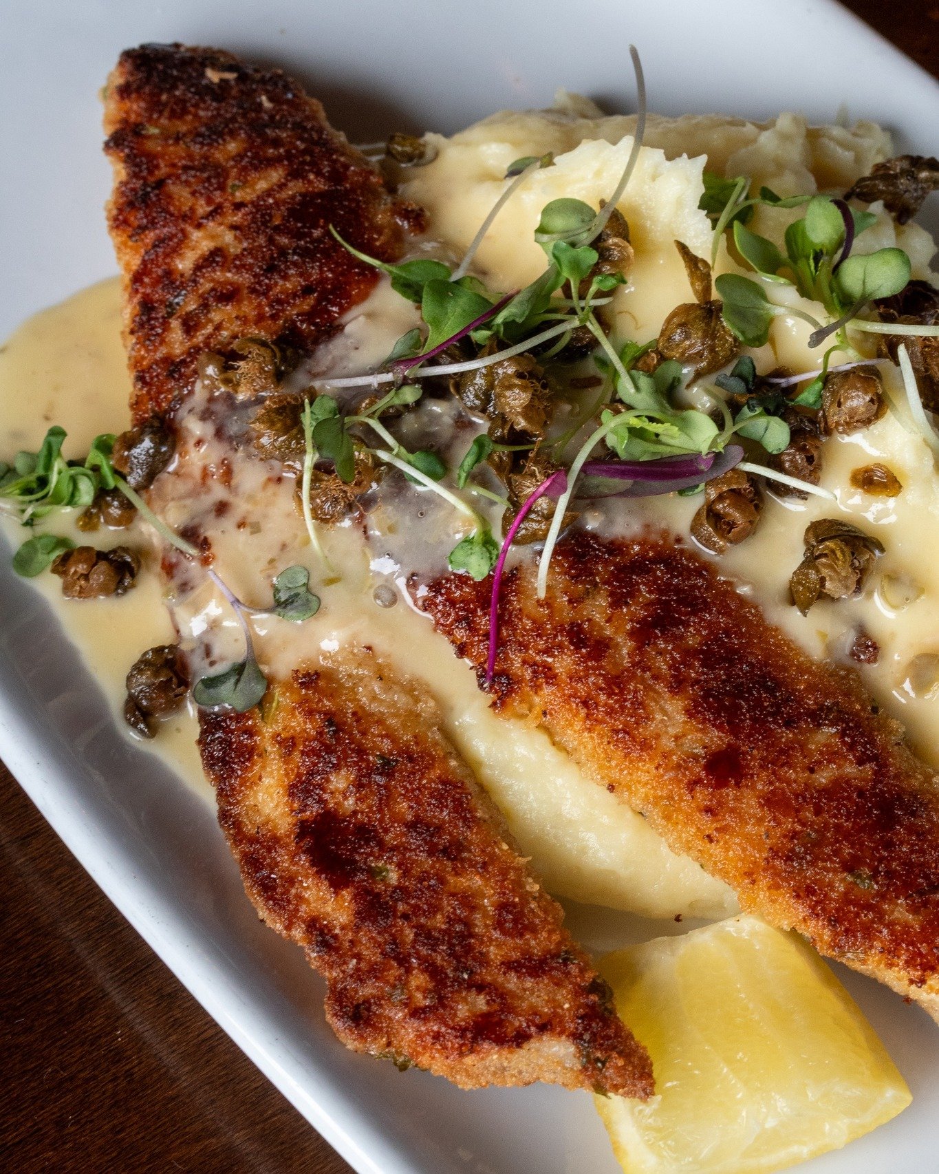 Canadian Walleye Piccata brings together everything we love about lakeside dining at Lola&rsquo;s. Quality fish, fresh ingredients and bright, balanced flavor. Served with potato pur&eacute;e, lemon and capers, find it on our $45 three-course MSP Mag