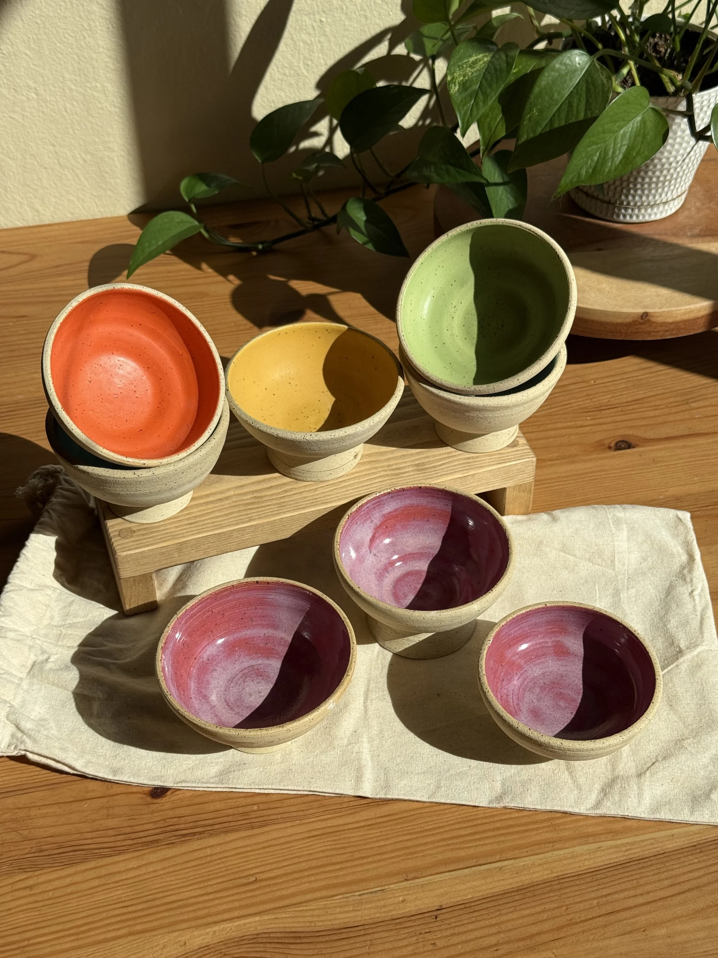 Ice Cream Bowls in Shallot (Set of 3)