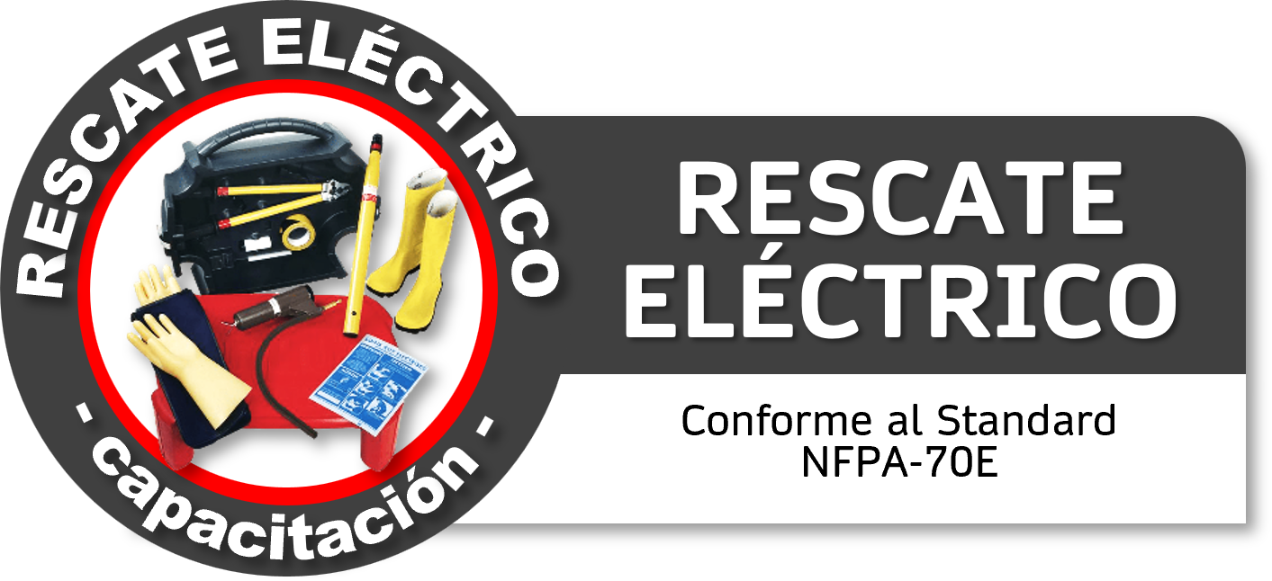 Kit de rescate eléctrico con herramientas y guantes, para capacitación según estándar NFPA-70E.