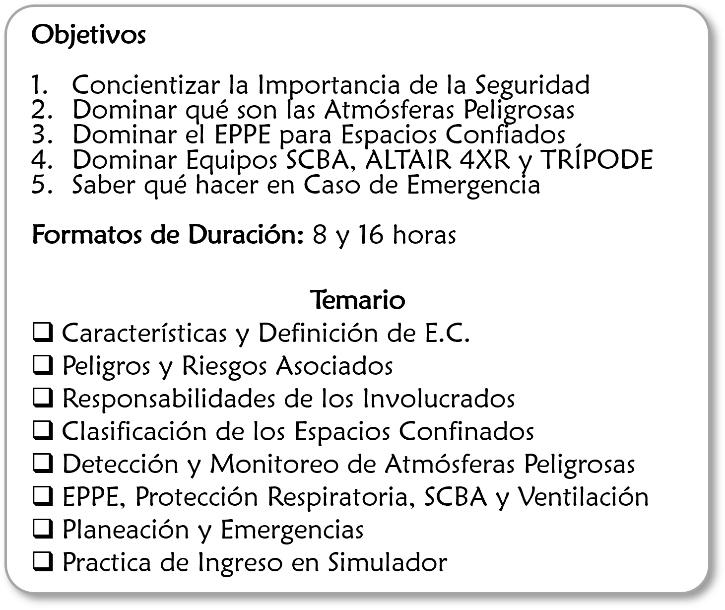 Temario Espacios Confinados