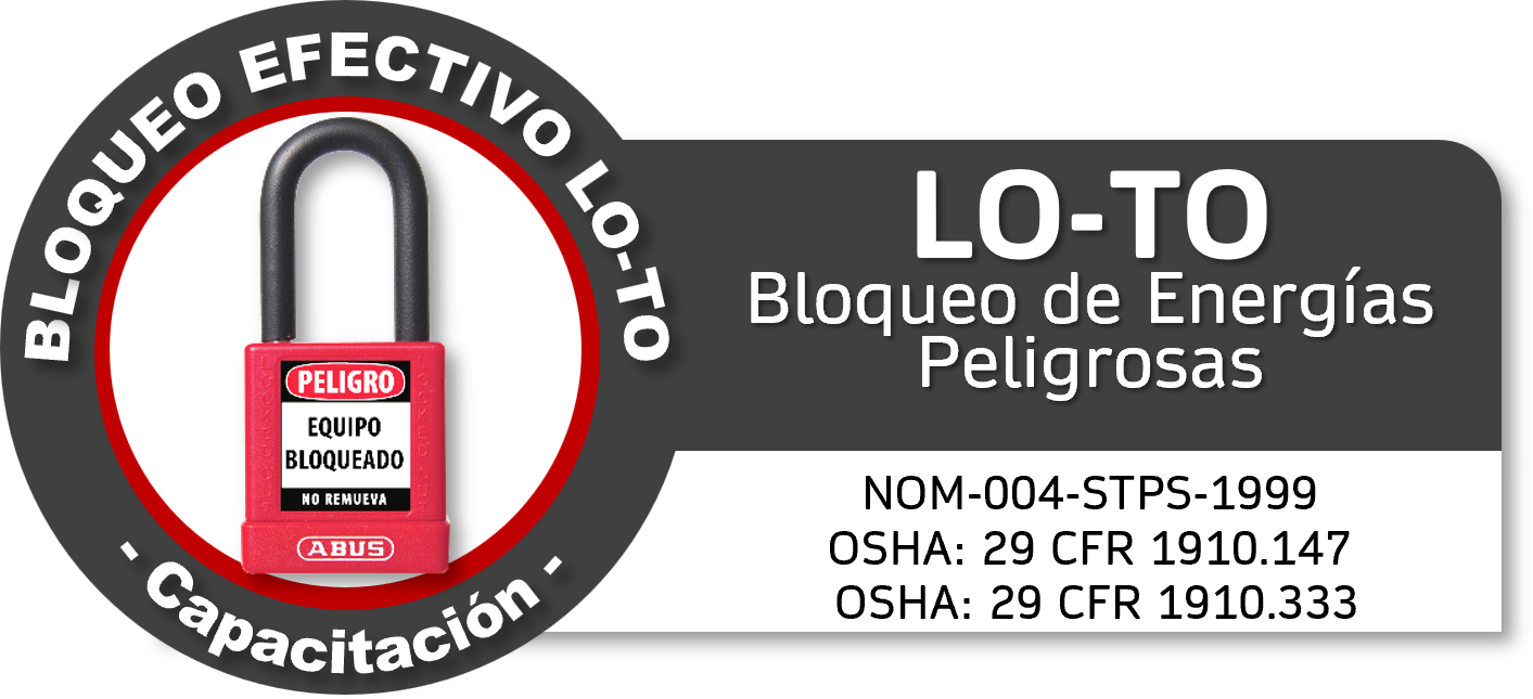 Señal de advertencia de bloqueo de energía peligrosa con un candado y texto en español que indica bloqueo, peligro, equipo bloqueado y no remover.