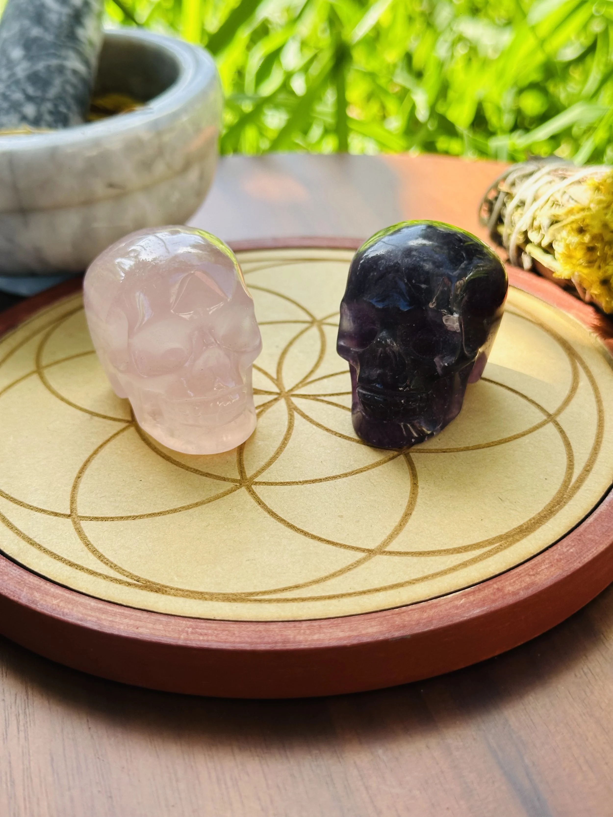 Amethyst & Rose Quartz Skull 💀