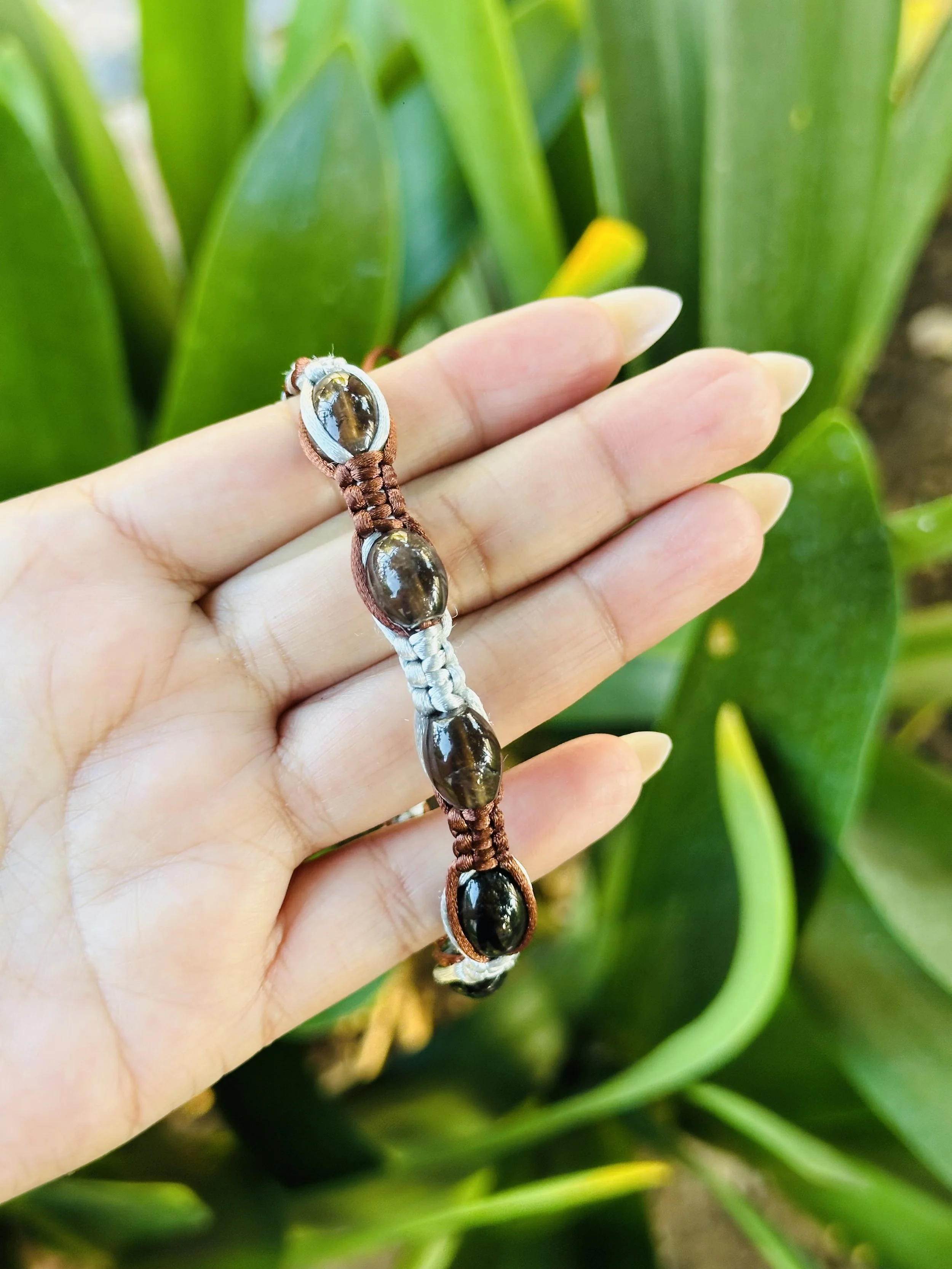 Smoky Quartz Cord Bracelet