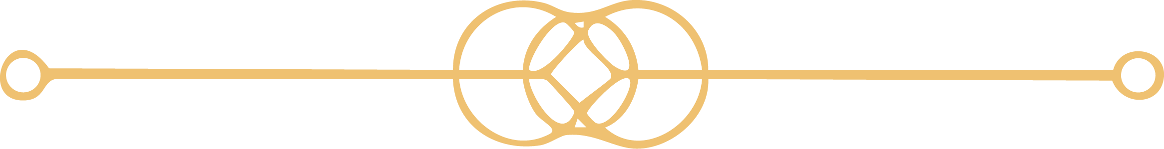 Ein goldenes Schmuckelement im Art-Deco-Stil, das Textabschnitte optisch trennt.