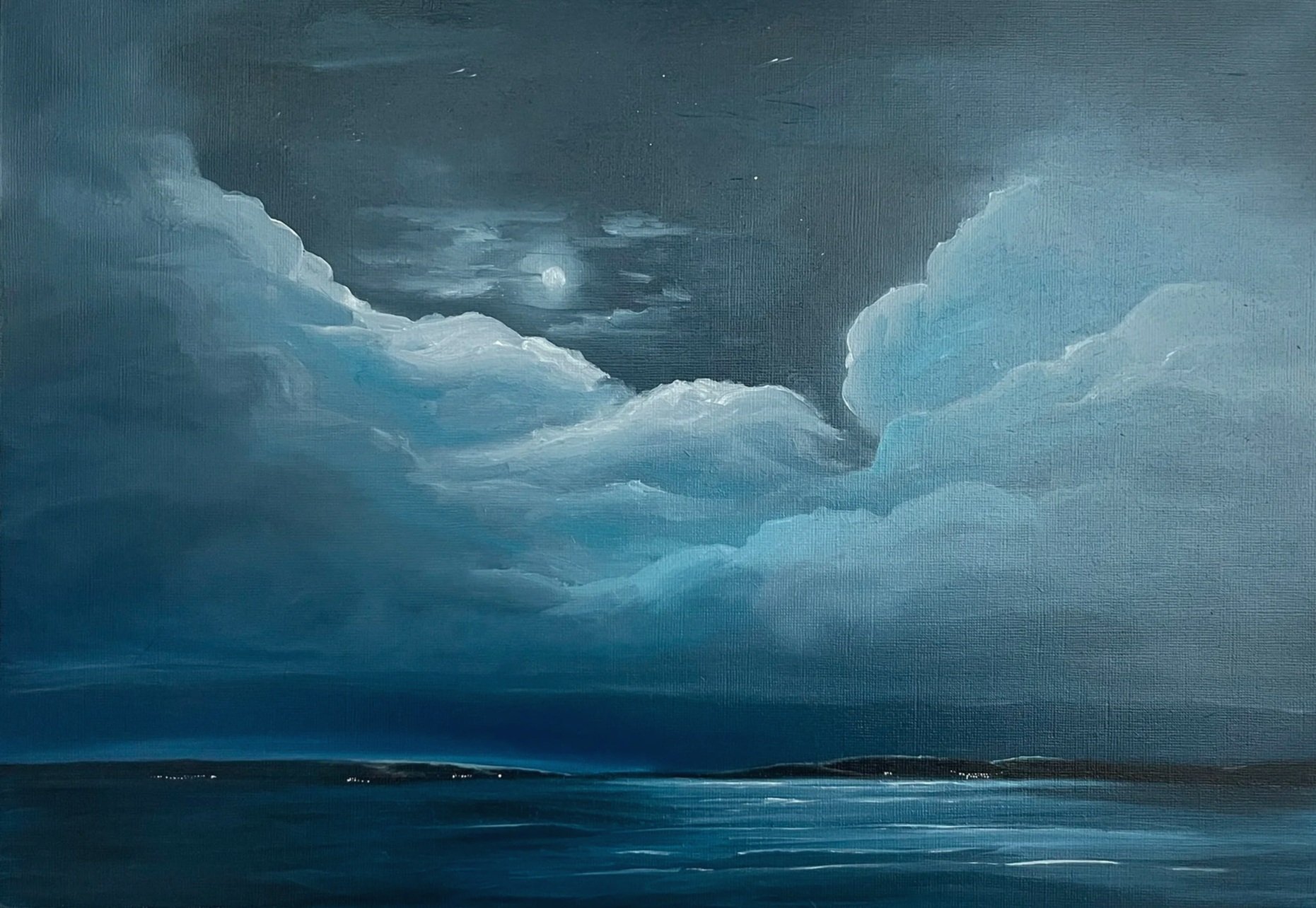 
The Bright Side Of The Moon - A3 Oil Paper