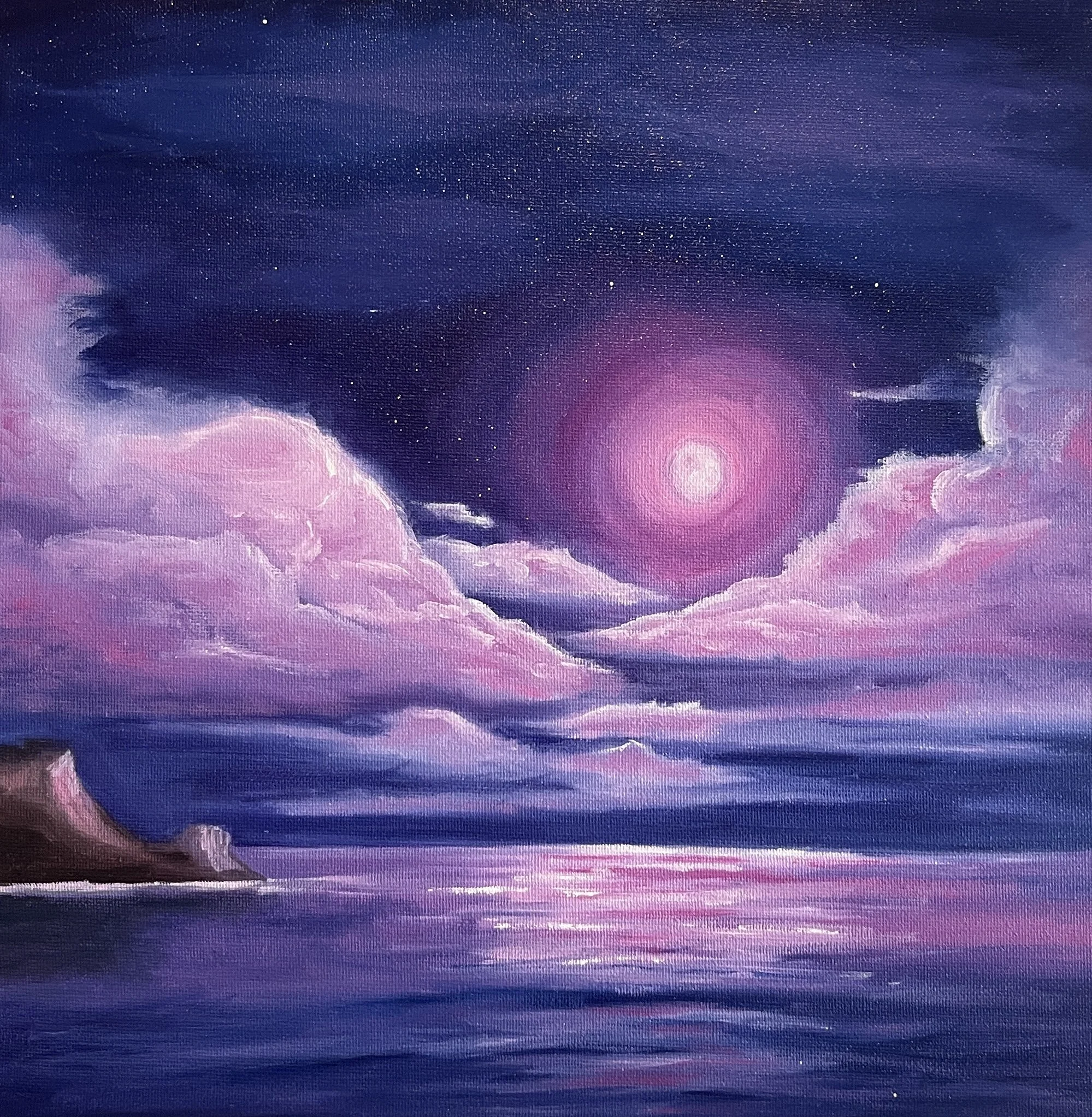 Mystic Moon - 30cm x 30cm Canvas