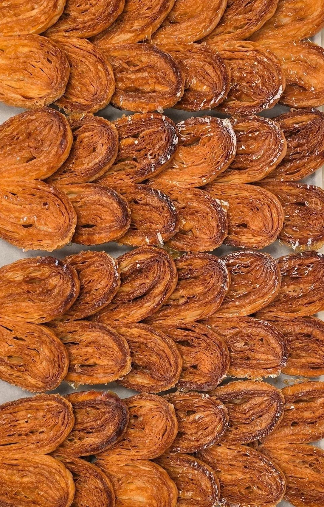Palmeras caramelizadas y doradas