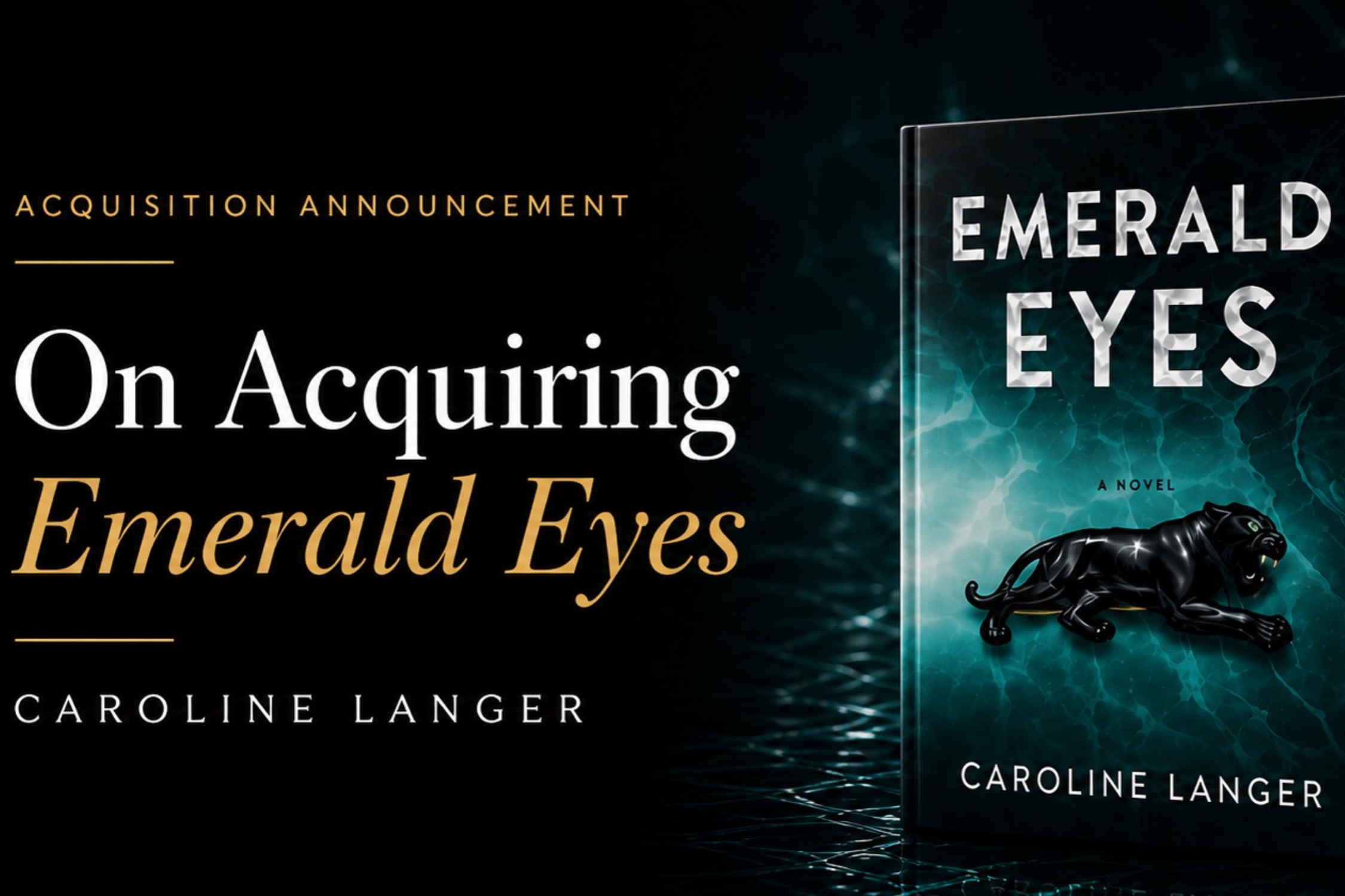 Aphrodite Media and Aphrodite Books Acquire&nbsp;Emerald Eyes, Debut Novel by Caroline Langer, Ahead of September 15, 2026, Release