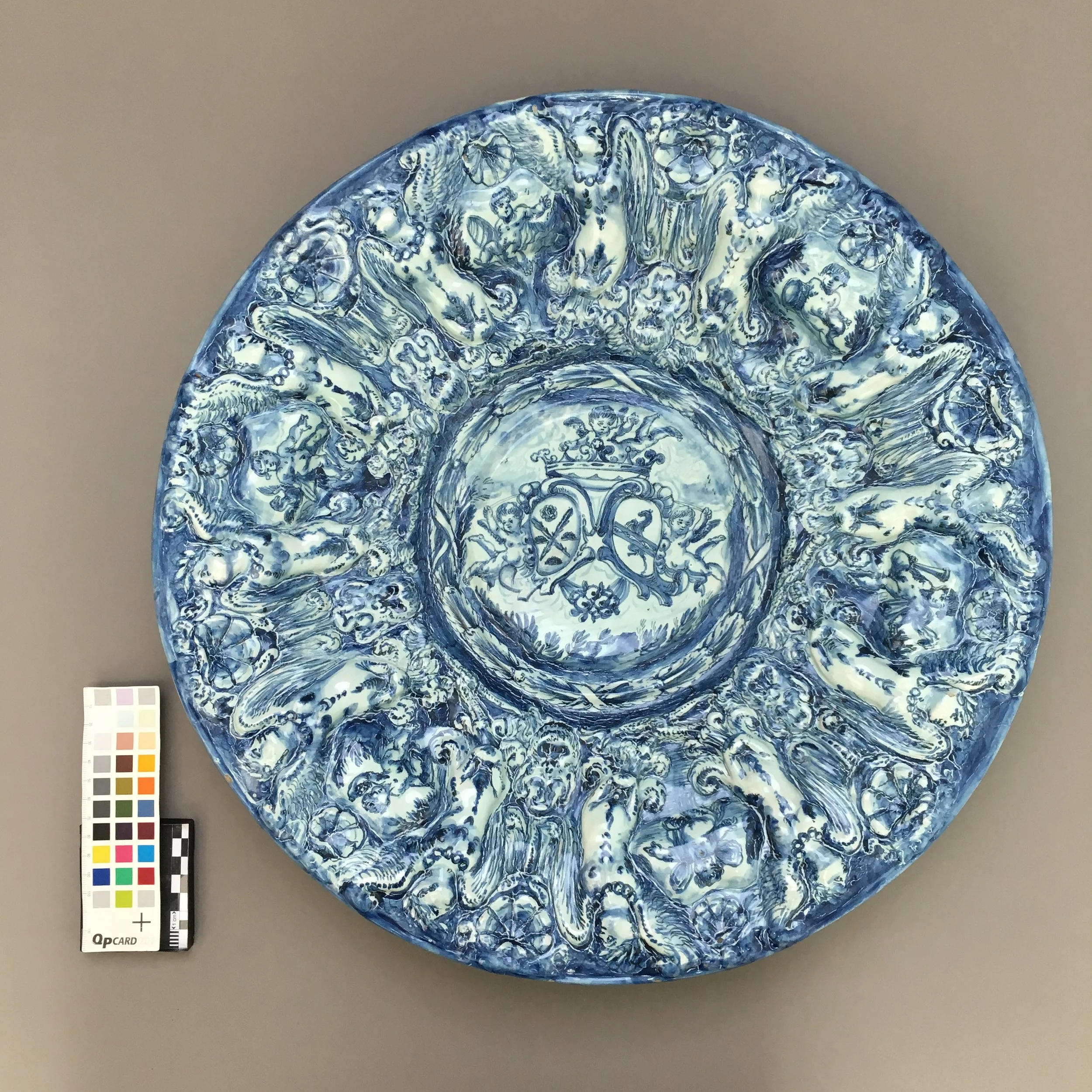 Maiolica Dish, 17th Century, Savona, Italy, Tin-glazed earthenware