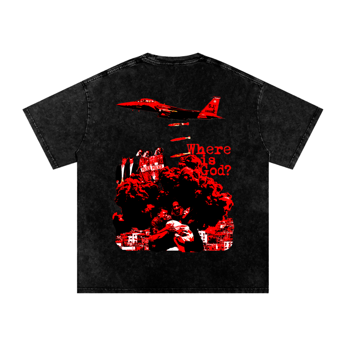 Where Is God Washed Tee