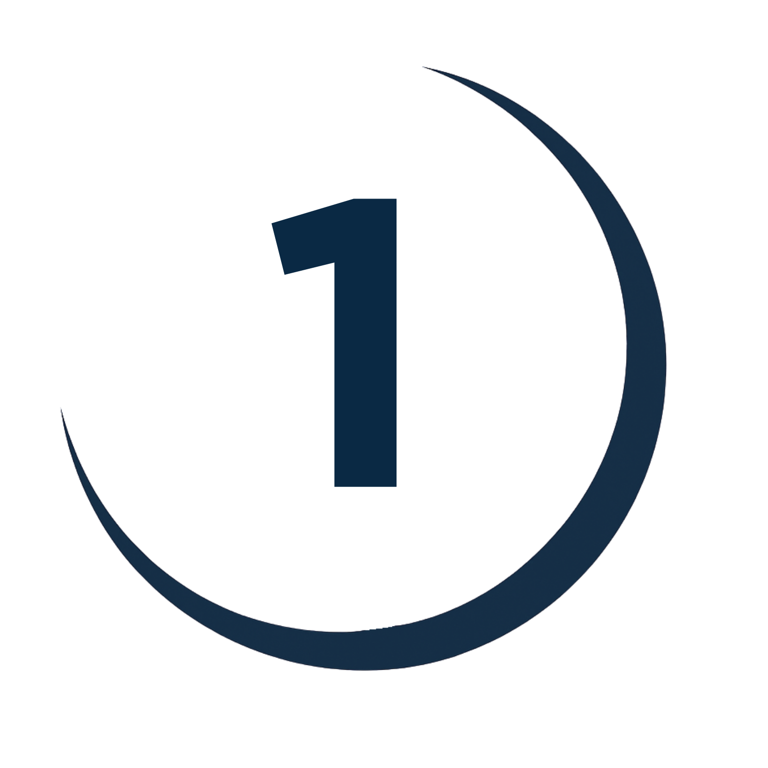 A 3D logo with the number '1' inside a circular shape.