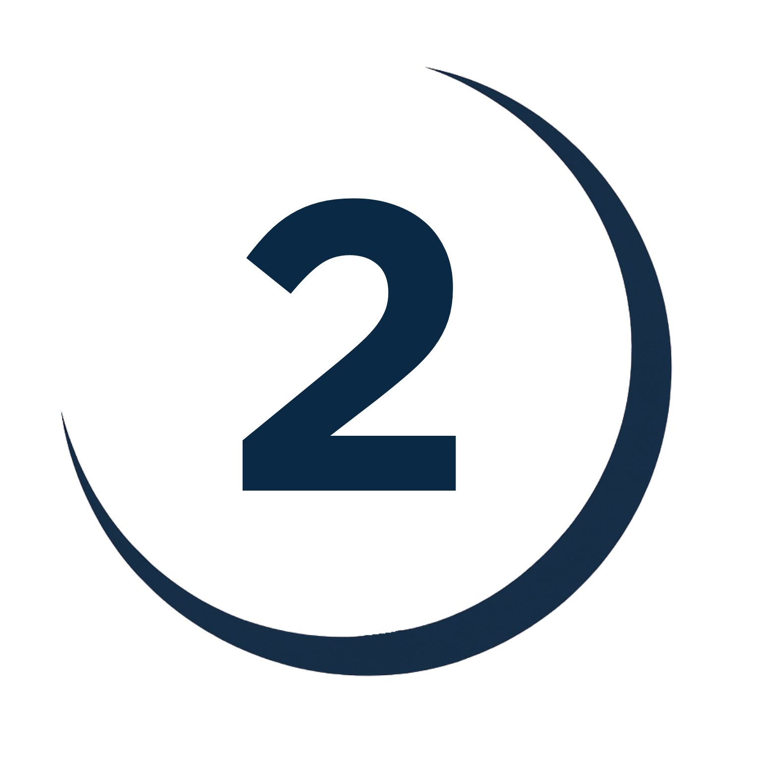 A 3D logo with the number '2' inside a circular shape.