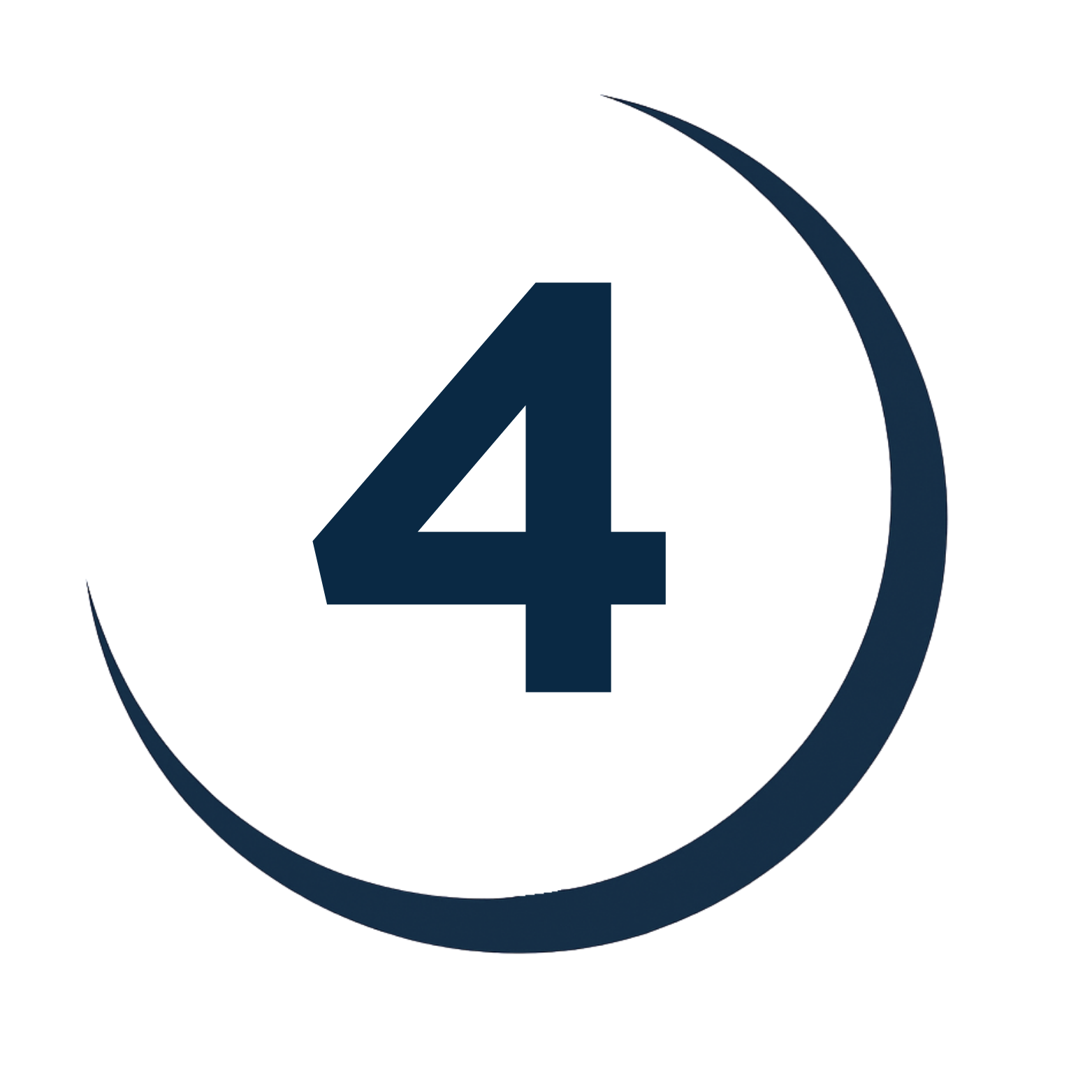 A 3D logo with the number '4' inside a circular shape.