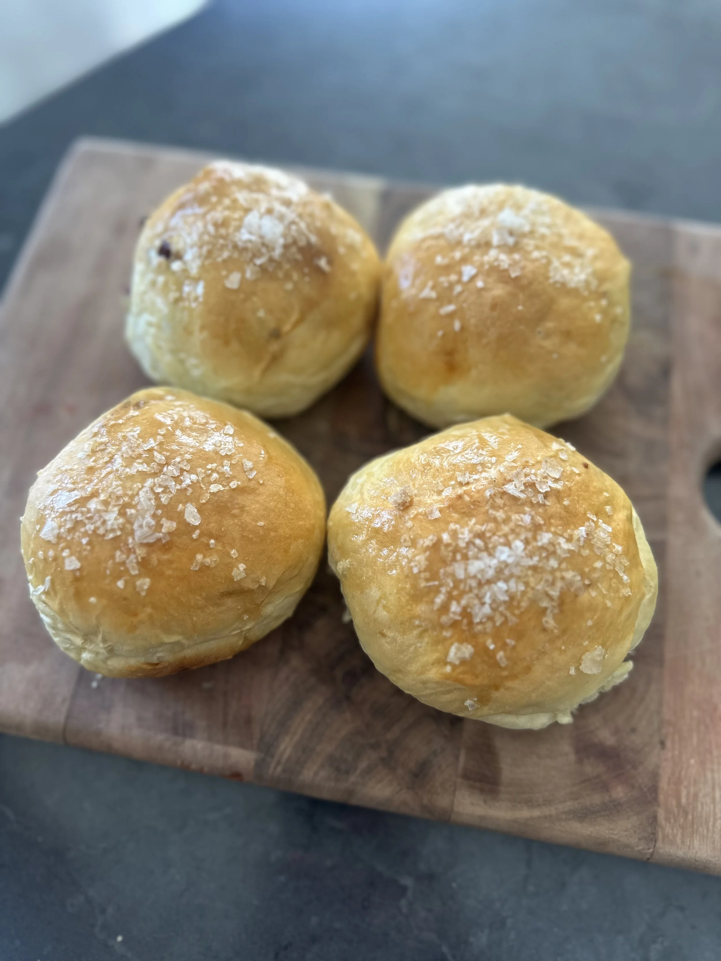 Cranberry & Flaky Sea Salt Buns - Summer Menu